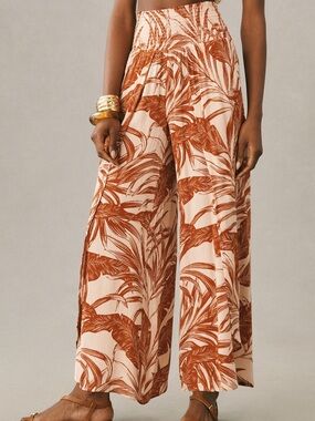 Bila 77 Palm-Print Wide Leg Pants Size Small